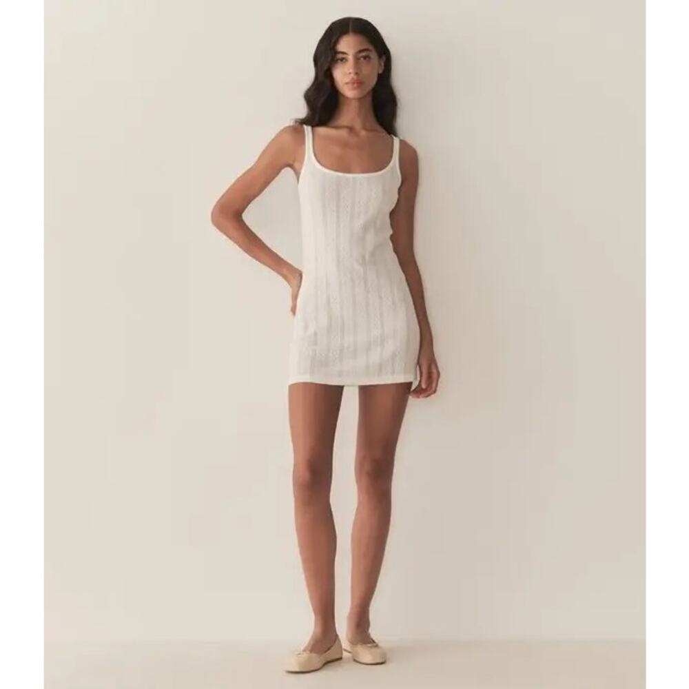 Doen White Knit Mini Dress